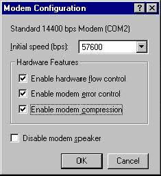 modem configuration