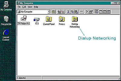 Double-click on the Dialup 